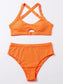 Crisscross High Waist Bikini Swimsuit