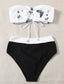 Butterfly Print Bandeau Bikini Swimsuit