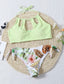 Tropical Cut-out Tie Side Bikini Swimsuit
