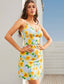 Floral Print Bustier Cami Dress