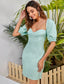 Sweetheart Heart Tie Back Milkmaid Dress