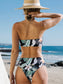 Random Floral & Tropical Bandeau Bikini Swimsuit