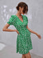 Ditsy Floral Tie Side A-line Dress