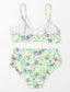 Floral Knot Detail High Waist Bikini Swimsuit