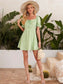 Ruffle Cuff Puff Sleeve Ruched Bust Ditsy Floral Milkmaid Dress