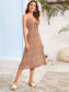 Tie Front Ditsy Floral Print Cami Dress