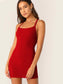 Crisscross Backless Rib-knit Bodycon Dress