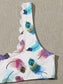 Feather Print Scallop Trim Bikini Swimsuit