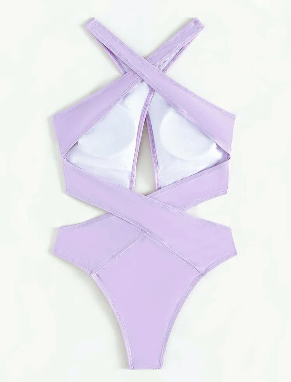 Cut Out Criss Cross One Piece Swimsuit