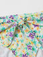 Floral Knot Detail High Waist Bikini Swimsuit