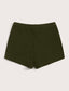 Elastic Waist Rib-knit Shorts