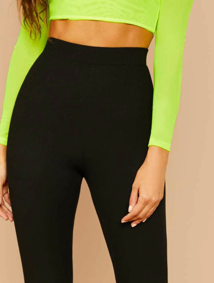 Rib-knit Skinny Leggings