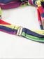 Colorful Striped Print Knot Bikini Swimsuit