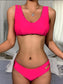 Cut-out Detail V Neck Bikini Swimsuit