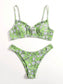 Ditsy Flower V Wired High Cut Bikini Swimsuit