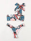 Geometric Pattern One Shoulder Bikini Swimsuit