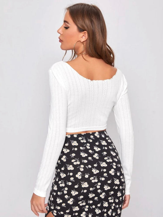 Neck Lettuce Edge Top